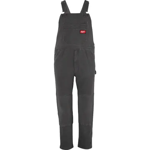 Freeflex Bib Overalls, Lightweight Fabric, Gray, 30x32 Freeflex Bib Overalls, Lightweight Fabric, Gray, 30x32