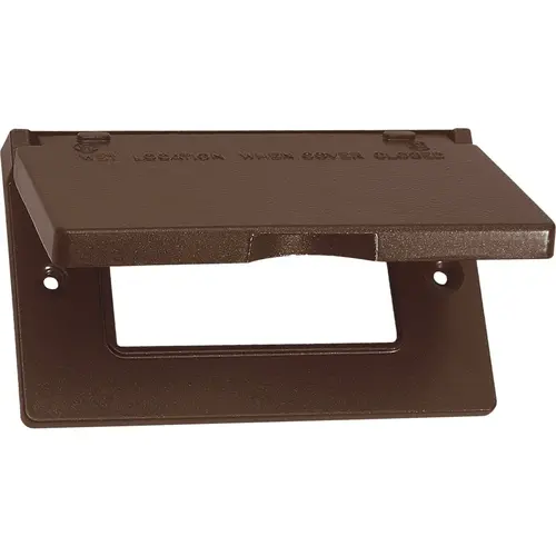 Single Gang Horizontal Bronze Weatherproof GFCI Cover Single Gang Horizontal Bronze Weatherproof GFCI Cover