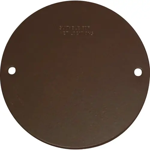 Round Weatherproof Bronze Blank Cover