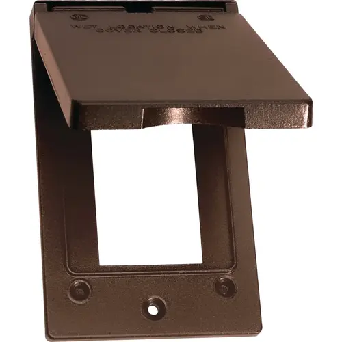 Single Gang Vertical Bronze Weatherproof GFCI Cover Single Gang Vertical Bronze Weatherproof GFCI Cover