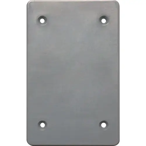 Single Gang Gray Non-Metallic Weatherproof Blank Cover Single Gang Gray Non-Metallic Weatherproof Blank Cover