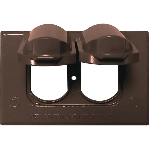 Single Gang Horizontal Bronze Weatherproof Duplex Cover