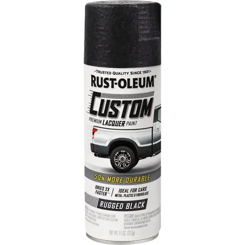 Automotive Premium Custom Lacquer, 11 oz., Rugged Black Automotive Premium Custom Lacquer, 11 oz., Rugged Black