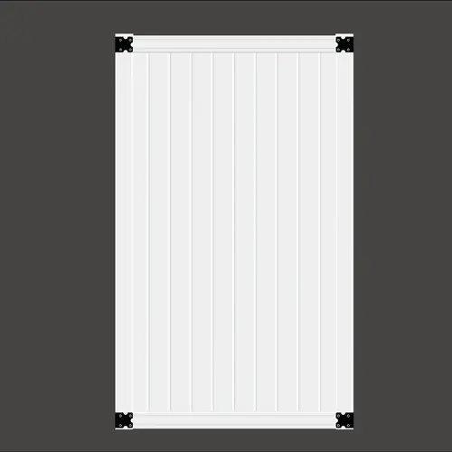 41-1/2 In. W. x 6 Ft. H. Standard White Vinyl Privacy Gate 41-1/2 In. W. x 6 Ft. H. Standard White Vinyl Privacy Gate