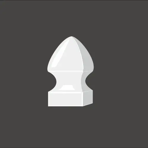 4 In. x 4 In. White Gothic Vinyl Post Cap