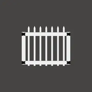 UNBRANDED 160278 41-1/2 In. W. x 3 Ft. H. Spaced White Vinyl Picket Gate