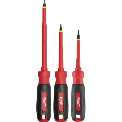 3-Pc. 1000V Insulated Screwdriver Set, Square Drive 3-Pc. 1000V Insulated Screwdriver Set, Square Drive