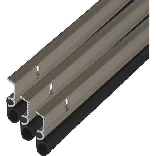 Building Products Satin Nickel Aluminum and Vinyl Screw-on Top and Sides Door Seal Kit