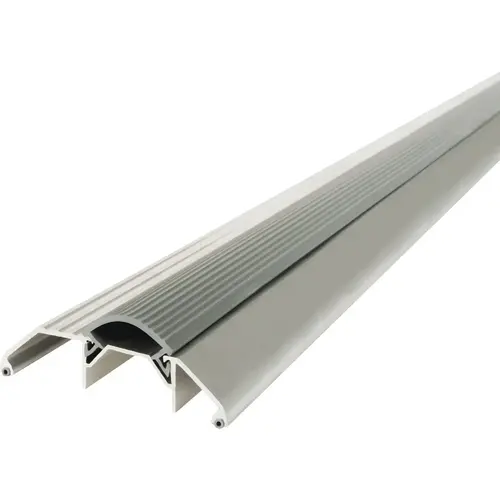 Building Products 3-3/4 In. x 1-1/8 In. x 36 In. Silver Aluminum and Vinyl Heavy-Duty High-Profile Threshold Building Products 3-3/4 In. x 1-1/8 In. x 36 In. Silver Aluminum and Vinyl Heavy-Duty High-Profile Threshold