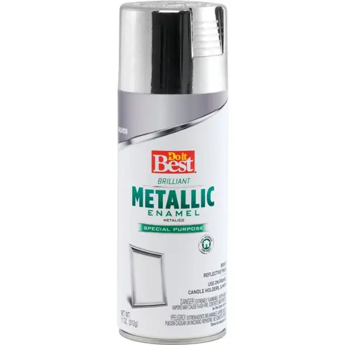 11 Oz. Metallic Satin Enamel Spray Paint, Silver 11 Oz. Metallic Satin Enamel Spray Paint, Silver
