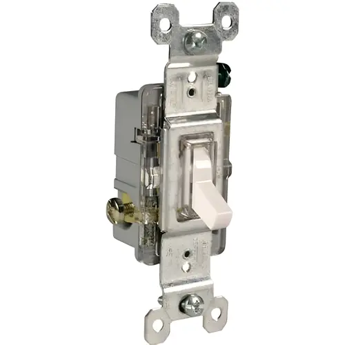 TradeMaster 660WSLG Switch, 15 A, 120 V, Thermoplastic Housing Material, White