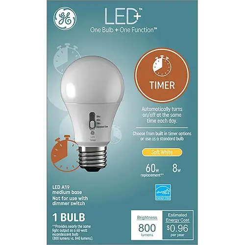 LED Light Bulb A19 E26 (Medium) Soft White 60 Watt Equivalence Clear LED Light Bulb A19 E26 (Medium) Soft White 60 Watt Equivalence Clear