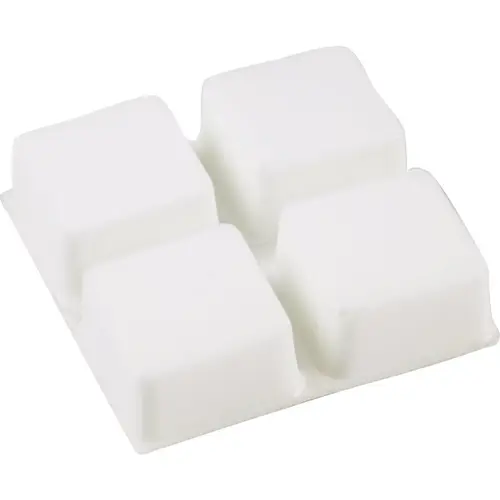 3/4 In. Square White Furniture Bumpers, (12-Count)