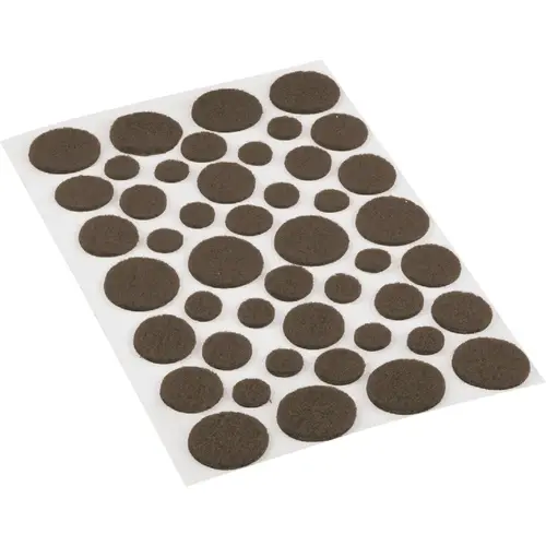 Assorted Brown Self Adhesive Felt Pads, (46-Count) Assorted Brown Self Adhesive Felt Pads, (46-Count)