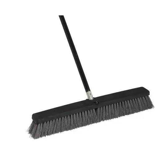 24 In. W. x 60 In. L. Metal Handle Heavy-Duty Synthetic Sweep Push Broom 24 In. W. x 60 In. L. Metal Handle Heavy-Duty Synthetic Sweep Push Broom