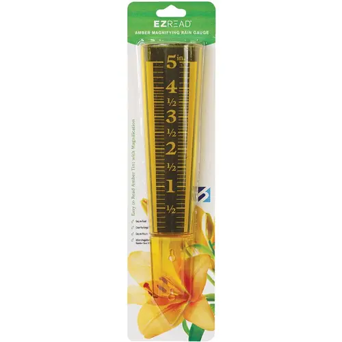 EZRead 5 In. Plastic Amber Sprinkler & Rain Gauge EZRead 5 In. Plastic Amber Sprinkler & Rain Gauge