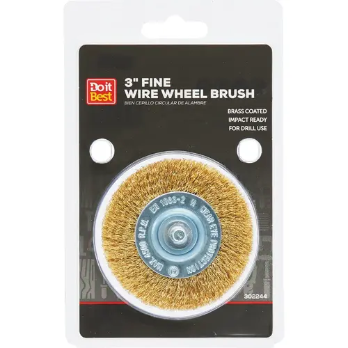3 In. Mounted, Fine Drill-Mounted Wire Wheel 3 In. Mounted, Fine Drill-Mounted Wire Wheel