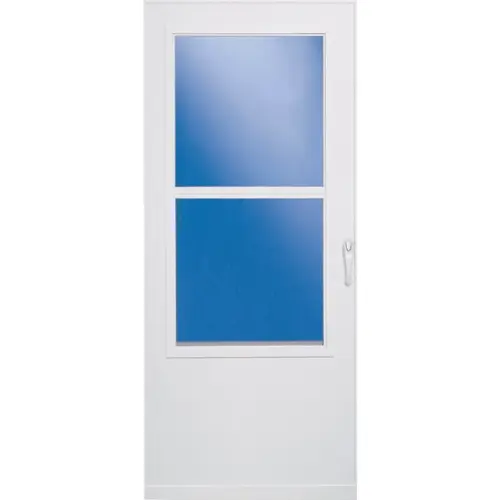 Value-Core 32 In. W x 75 In. H x 1 In. Thick White Self-Storing Mobile Home DuraTech Storm Door