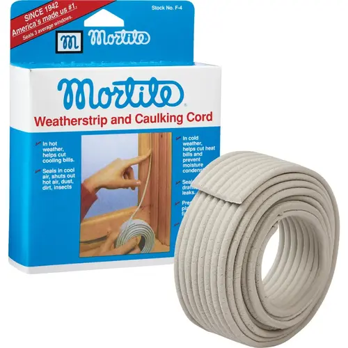 Gray Weatherstrip & Caulking Cord, 45 Ft.
