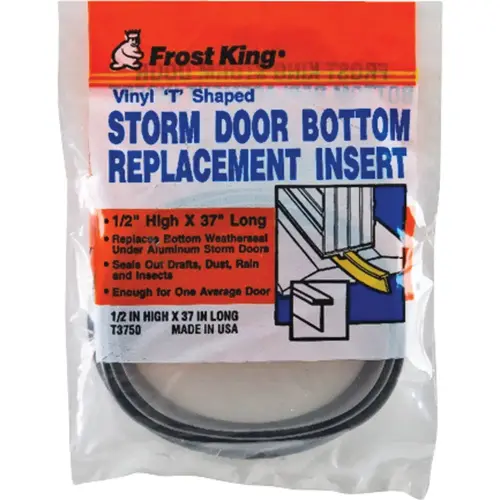 1/2 In. x 37 In. Storm Door Bottom Seal Insert Gray 1/2 In. x 37 In. Storm Door Bottom Seal Insert Gray