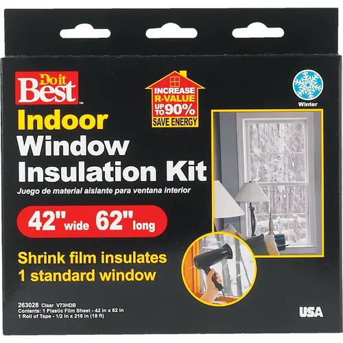 42 In. x 62 In. Indoor Shrink Film Window Kit 42 In. x 62 In. Indoor Shrink Film Window Kit