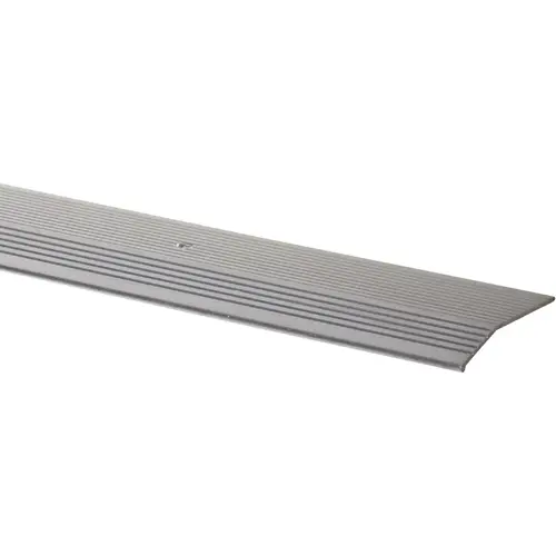 Satin Silver Fluted 2 In. x 6 Ft. Aluminum Carpet Trim Bar, Extra Wide Satin Silver Fluted 2 In. x 6 Ft. Aluminum Carpet Trim Bar, Extra Wide