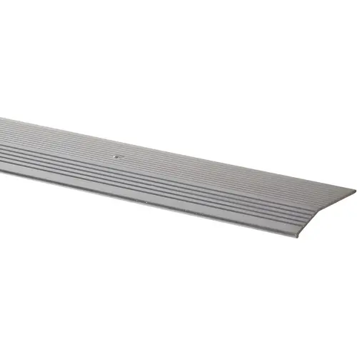 Satin Silver Fluted 2 In. x 3 Ft. Aluminum Carpet Trim Bar, Extra Wide Satin Silver Fluted 2 In. x 3 Ft. Aluminum Carpet Trim Bar, Extra Wide