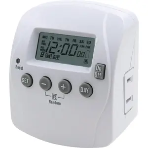 Prime TND002 125V Indoor 7-Day Digital Timer White