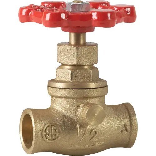 1/2 In. SWT x 1/2 In. SWT Brass Stop and Waste Valve