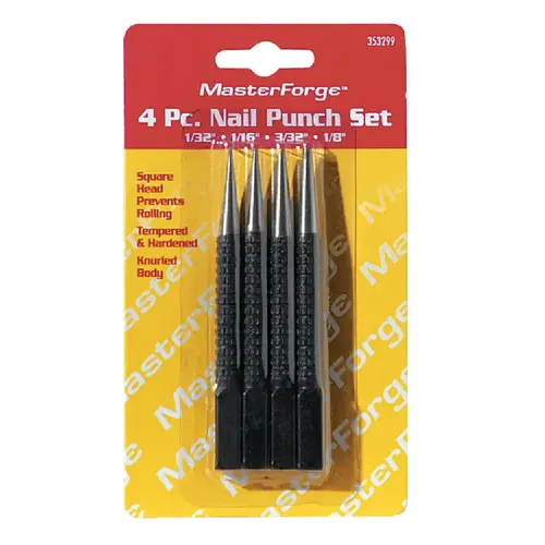 Tempered Steel Nail Set (4-Piece)