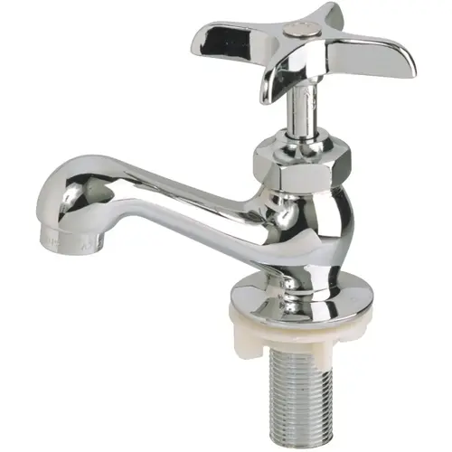 Chrome 1.2 GPM Heavy-Duty Single Hole Basin Faucet