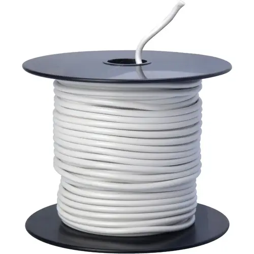 100 Ft. 14 Ga. PVC-Coated Primary Wire, White