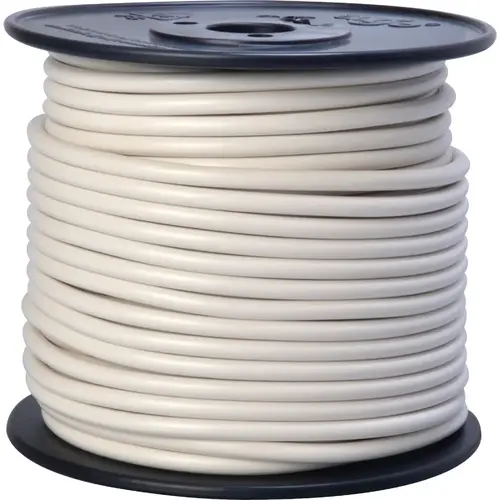 100 Ft. 10 Ga. PVC-Coated Primary Wire, White 100 Ft. 10 Ga. PVC-Coated Primary Wire, White