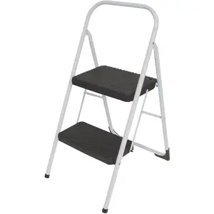 Cosco 11-565CLGG4 Big Step 2-Step Folding Step Stool Cool Gray/Black