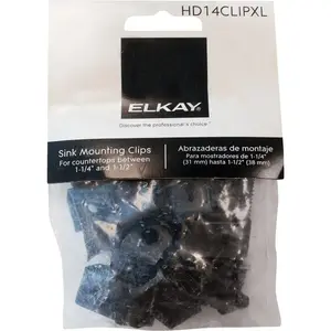 Elkay HD14CLIPXL 1-1/4 In. to 1-1/2 In. Sink Clip for and Neptune Stainless Steel Sinks (14 Count)