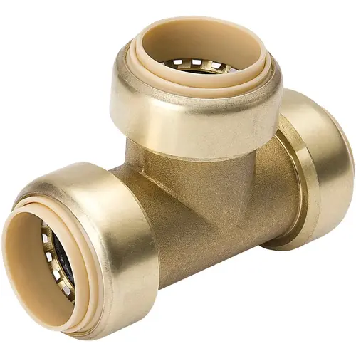 ProLine 1/2 In. PF Brass Push Fit Tee ProLine 1/2 In. PF Brass Push Fit Tee