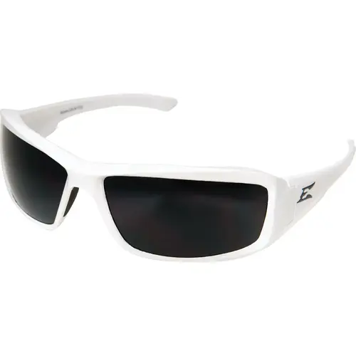 Brazeau Gloss White Frame Safety Glasses with Smoke Lenses
