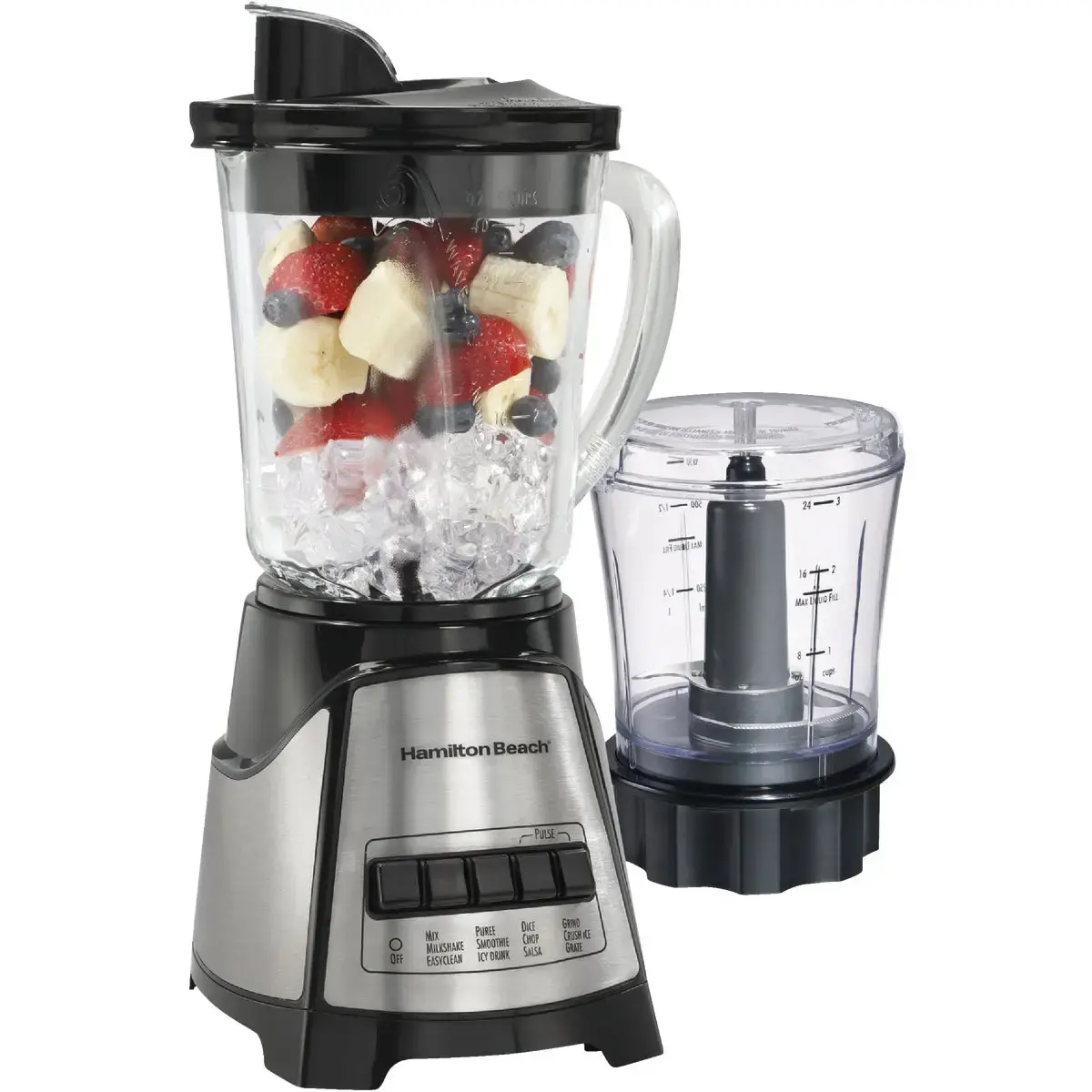 HAMILTON BEACH 12 Function Blender/Chopper Black & Silver 58149J HAMILTON BEACH 12 Function Blender/Chopper Black & Silver 58149J