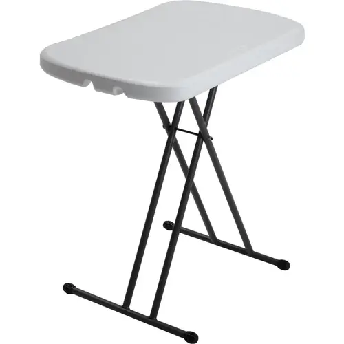 26 In. x 18 In. White Granite Personal Folding Table