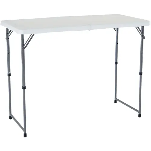 4 Ft. x 24 In. White Granite Light Commercial Fold-In-Half Table