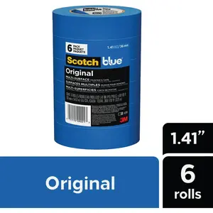 SCOTCHBLUE 2090-36QC6 1.41 In. x 60 Yd. Original Painter's Tape (6 Roll) Blue