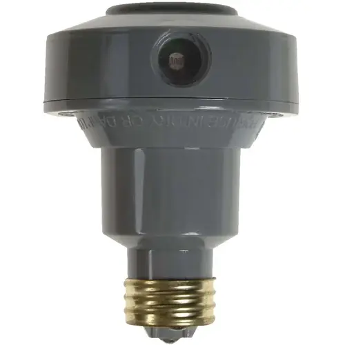 Screw-In Gray Floodlight Photocell Lamp Control