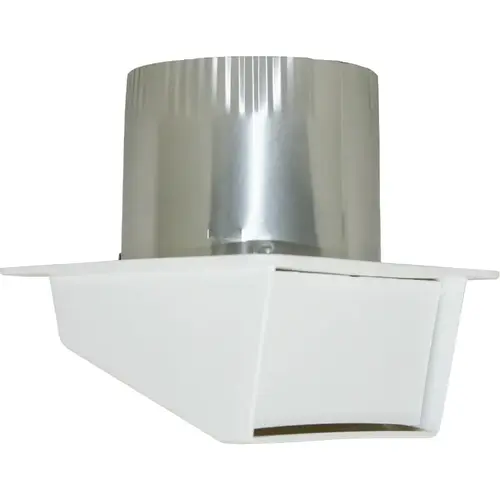 4 In. White Plastic Eave & Soffit Vent