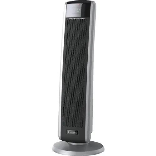 1500W 120V Digital Ceramic Tower Heater Black/Grey