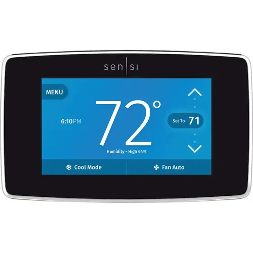 Sensi WiFi 7-Day Programmable Black Digital Thermostat