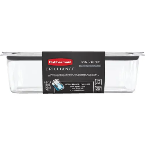 Brilliance 9.6 C. Clear Rectangle Food Storage Container Brilliance 9.6 C. Clear Rectangle Food Storage Container