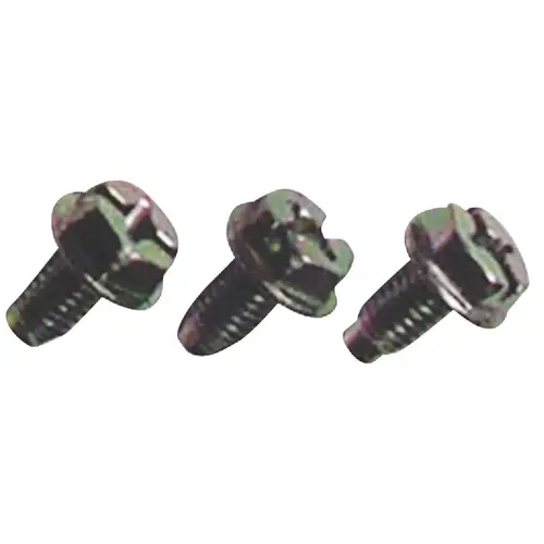 Round Washer Green Grounding Screw - pack of 12