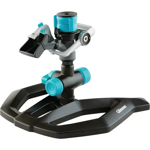 Plastic Impact Sprinkler with On/Off Base Black & Green Plastic Impact Sprinkler with On/Off Base Black & Green