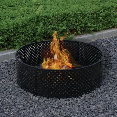 36 In. Powder Coated Steel Lattice Style Fire Ring 36 In. Powder Coated Steel Lattice Style Fire Ring