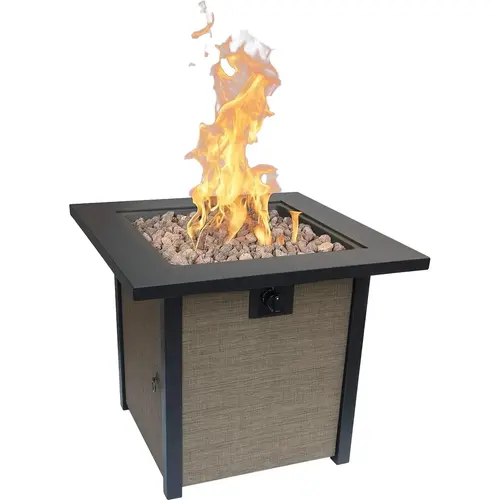 Woodleaf 28 In. Square Steel Gas Fire Pit Brown
